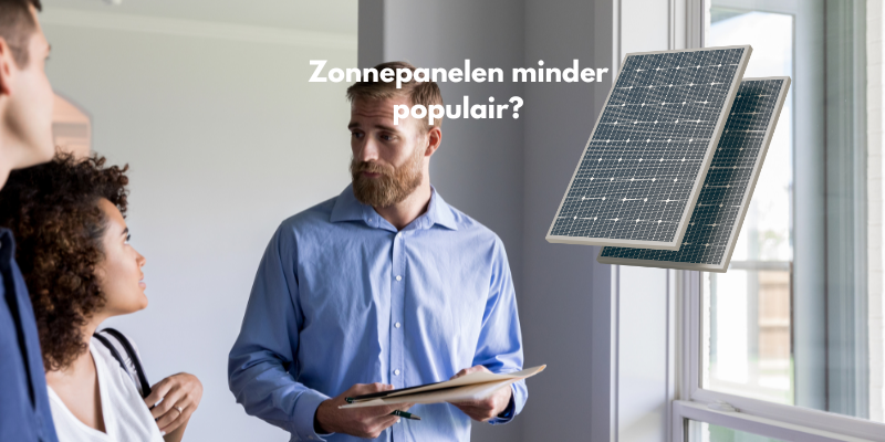 zonnepanelen minder populair