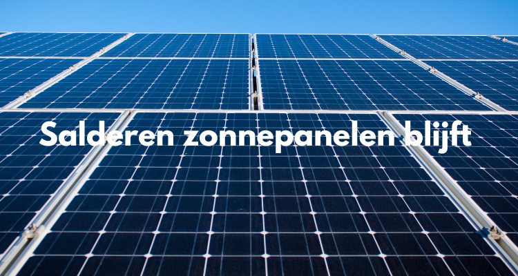 Salderen zonnepanelen blijft