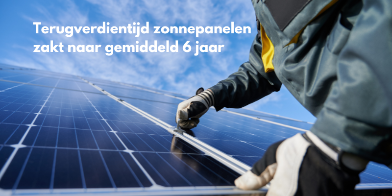 Terugverdientijd zonnepanelen zakt
