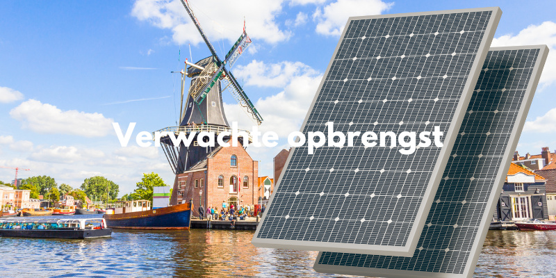 Verwachte opbrengst zonnepaneel