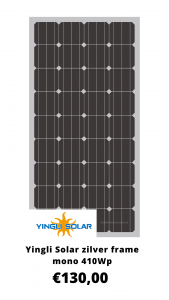 Yingli Solar zilver frame mono 410Wp